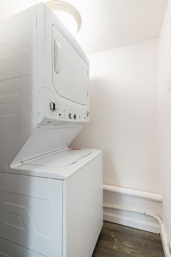 In-residence laundry with washer and dryer